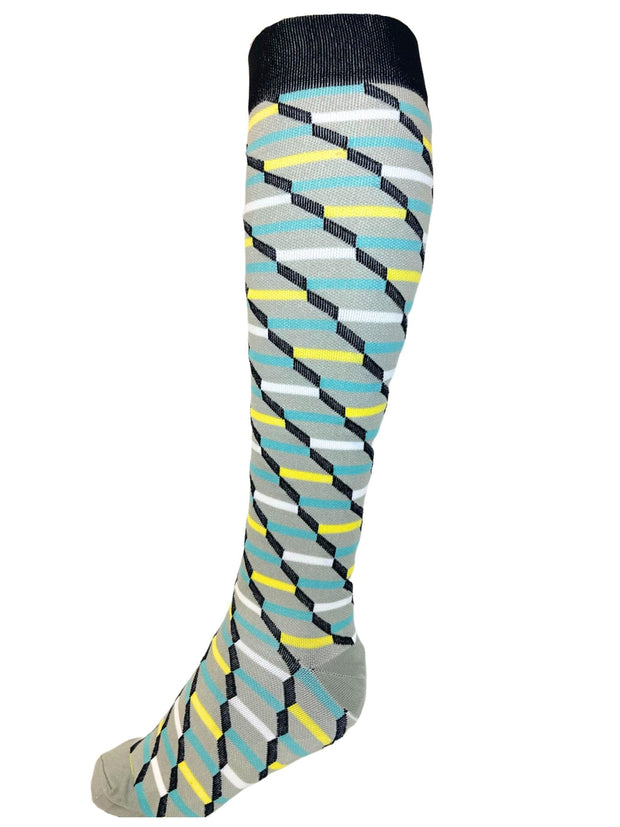 Spiral Compression Socks (Gray) - Zhuri - Compression Socks