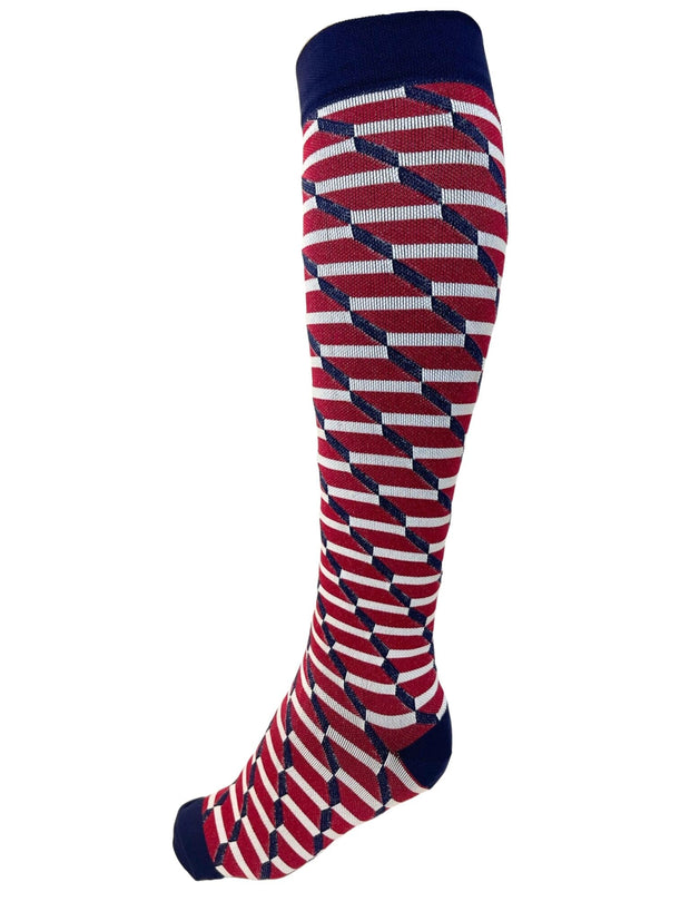 Spiral Compression Socks (Red) - Zhuri - Compression Socks